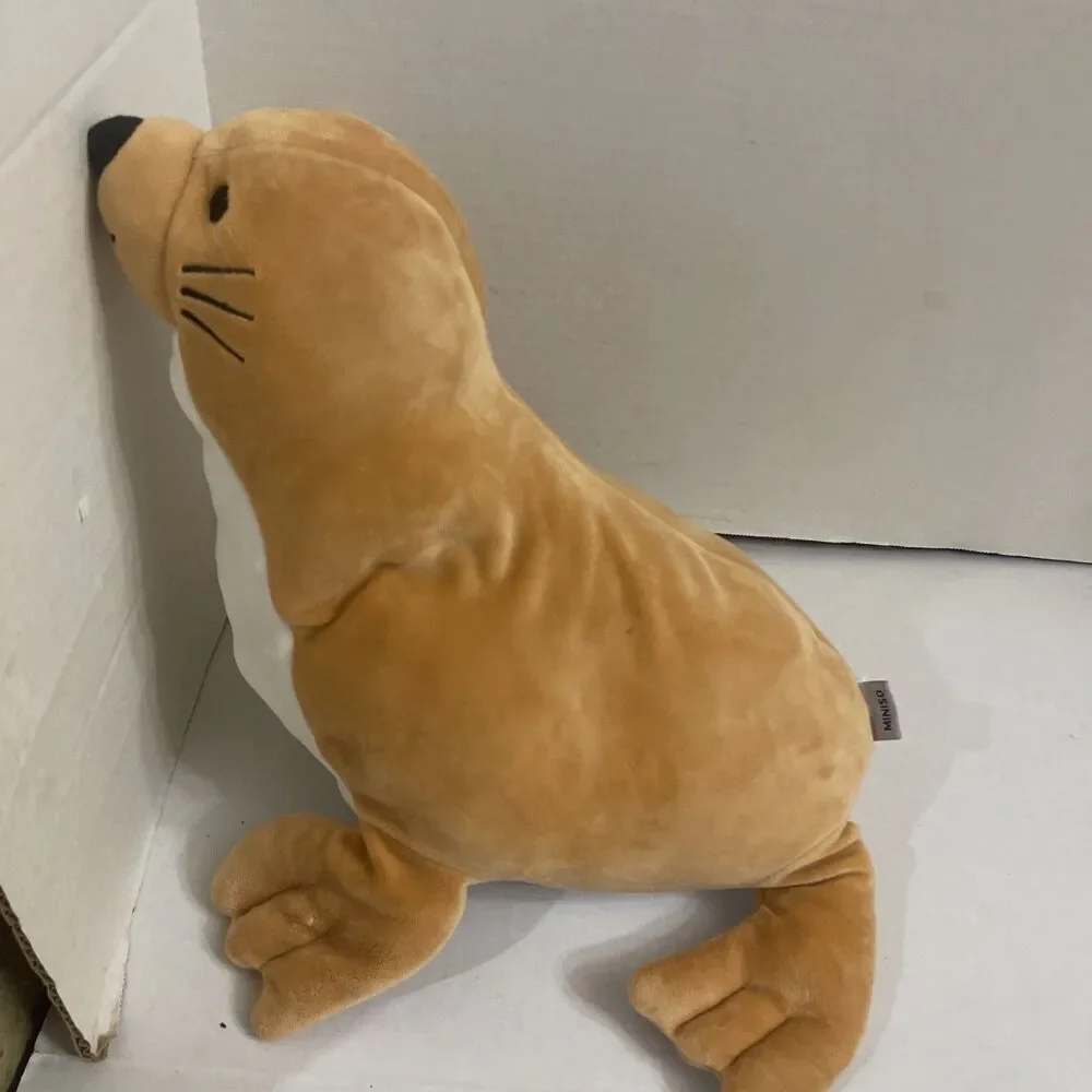 Miniso Ocean Series Seal Pillow Plush Stuffed Animal 11”